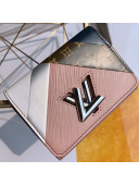 Louis Vuitton Twist Graphic Tape Compact Flap Wallet M67799 Pink
