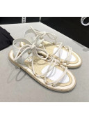Chanel Suede Kidskin Sandals G36176 White 2020