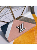Louis Vuitton Twist Graphic Tape Long Flap Wallet M60996 Pink