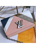 Louis Vuitton Twist Graphic Tape Chain Wallet WOC M67798 Pink 2019