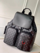 Louis Vuitton Men's Utility Backpack Bag N40279 Damier Graphite Canvas 2020