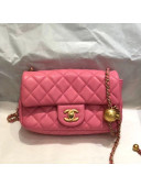 Chanel Lambskin & Gold-Tone Metal Flap Bag AS1787 Pink 2020 TOP