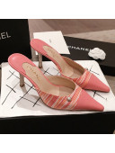 Chanel Pointed Heel Mules Pink 2019