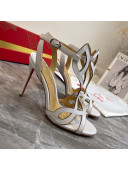 Christian Louboutin Patent Leather Strap Sandals 10cm White 2021