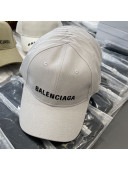 Balenciaga Logo Canvas Baseball Hat Light Grey 2021 20