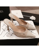 Chanel Pointed Heel Mules Pale Gray 2019