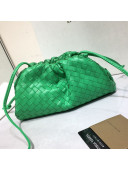 Bottega Veneta The Mini Pouch Crossbody Bag in Woven Lambskin Bright Green 2020