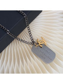 Chanel Long Necklace Silver 2021 082553