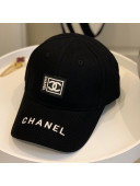 Chanel Canvas Baseball Hat Black 2021 10