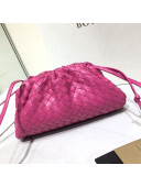 Bottega Veneta The Mini Pouch Crossbody Bag in Woven Lambskin Hot Pink 2020