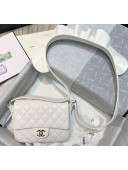 Chanel Lambskin & Calfskin Flap Bag AS1737 White 2020