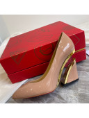 Christian Louboutin Patent Leather Wedge Pumps Nude 2021 