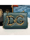 Dolce&Gabbana DG Girls Shoulder Bag in Nappa Leather Green 2019