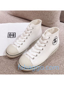 Chanel Canvas High-Top Sneakers White 2020