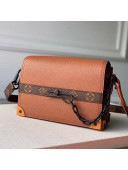 Louis Vuitton Men's Saffiano Calfskin Box Crossbody Bag M30717 Brown 2020