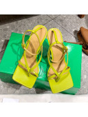 Bottega Veneta Stretch Lambskin Strap Sandals 9cm Kiwi Green 2021