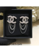 Chanel CC Tassel Earrings AB7062 Silver 2021 100857