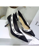 Dior J'Adior Mid-Heel Pump in Patent Calfskin and Embroidered Ribbon 2019
