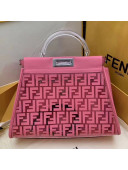 Fendi Transparent Peekaboo Regular Top Handle Bag Pink 2019