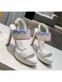 Louis Vuitton LV Escale Calfskin Platform Sandal With 10.5cm Heel White 2020