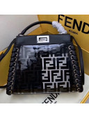 Fendi Lace Side Transparent Peekaboo Mini Top Handle Bag Black 2019