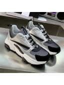 Dior B22 Sneaker in Calfskin And Technical Mesh Silver/Black/White 2020