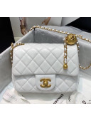 Chanel Lambskin & Gold-Tone Metal Flap Bag AS1786 White 2020