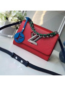 Louis Vuitton Short Chain Handle Epi Leather Twist MM Bag Red F/W 2018
