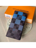 Louis Vuitton Men's Brazza Wallet in Blue Damier Giant Canvas N40415 2020