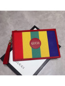 Gucci Baiadera Stripe Canvas Pouch 625602 Multicolor 2020