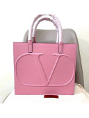 Valentino Large VLogo Walk Calfskin Vertical Tote Bag 1052 Pink 2020