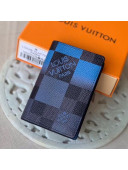 Louis Vuitton Men's Pocket Organizer Wallet in Blue Damier Giant Canvas N40422 2020