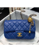 Chanel Lambskin & Gold-Tone Metal Flap Bag AS1787 Blue 2020