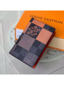 Louis Vuitton Men's Pocket Organizer Wallet in Orange Damier Giant Canvas N40422 2020