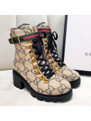 Gucci GG Wool Ankle Short Boot 578585 Beige 2019