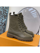 Louis Vuitton Territory Flat Range Calfskin Short Boots All Green 2021