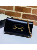Gucci Horsebit 1955 Leather Wallet with Chain WOC ‎621892 Black 2020