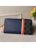 Louis Vuitton Men's Zippy Wallet in Blue Epi Leather N56829 2020