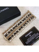Chanel Chain Leather Wide Bracelet AB2383 2019