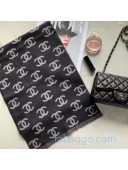Chanel CC Allover Wool Cashmere Scarf 35x180cm Gray 2020