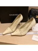 Chanel Vintage Calfskin Strap Pumps 7cm White 2021