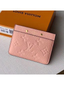 Louis Vuitton Card Holder in Pink Monogram Leather M69174 2020