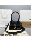 Jacquemus Le Chiquito Montagne Leather Small Bag Black 2021