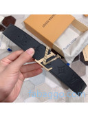 Louis Vuitton Black Monogram Leather Belt 40mm with LV Buckle 2020
