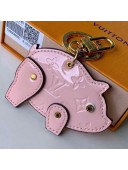Louis Vuitton Monogram Vernis Leather Pig Bag Charm & Key Holder M64181 Pink 2019
