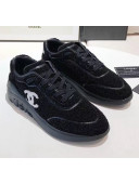 Chanel Terry-cloth & Goatskin Classic Sneaker Black 2020