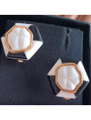 Chanel Black and White Rhombus Studs Earrings 2019