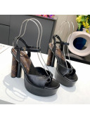Louis Vuitton Podium Leather Platform Sandal Black 2021