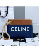 Celine Marin Pouch in Denim with Celine Print Blue 2021 60024