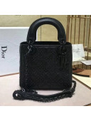 Dior Mini Supple Lady Dior Bag in Black Studded Calfskin 2018